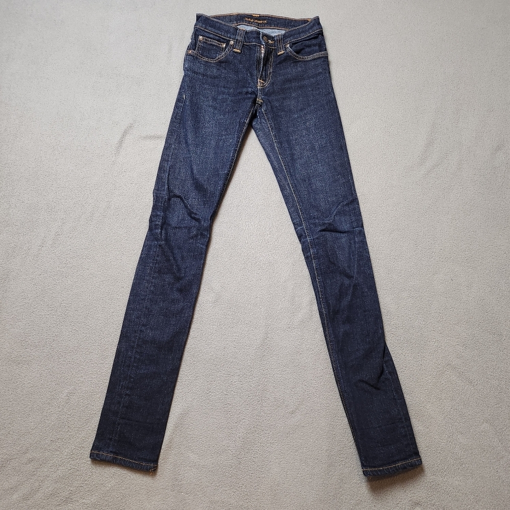 NUDIE Jeans Tight Long John - Blue Denim 24  Hemmed